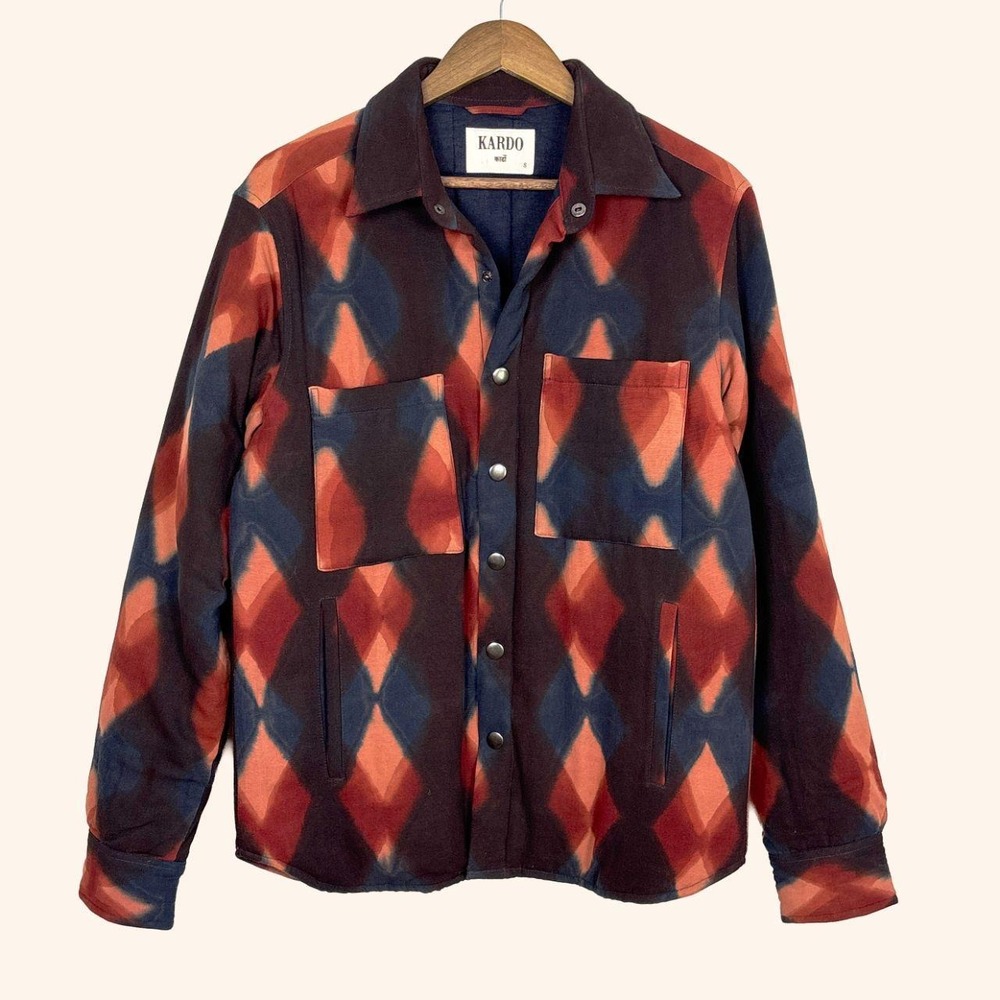 Kardo Hand-Dyed Quilted Cotton Shirt Jacket